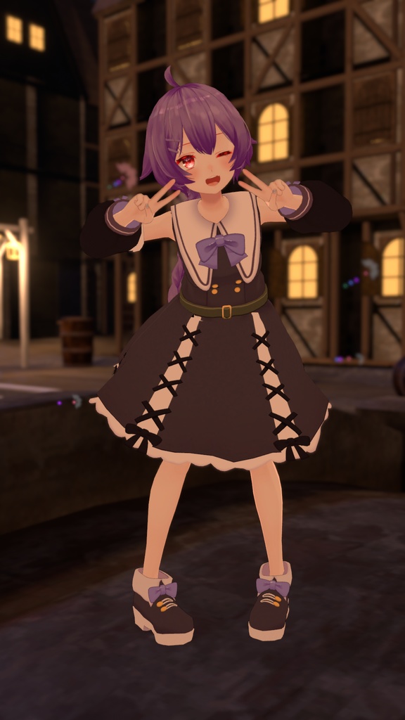 お忍びヴァンパイアドレス【20アバター対応】【パーティクル付き】