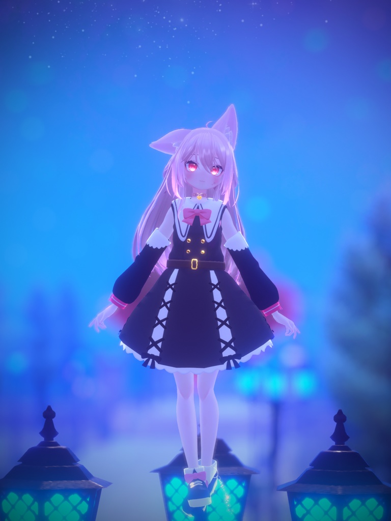 お忍びヴァンパイアドレス【20アバター対応】【パーティクル付き】