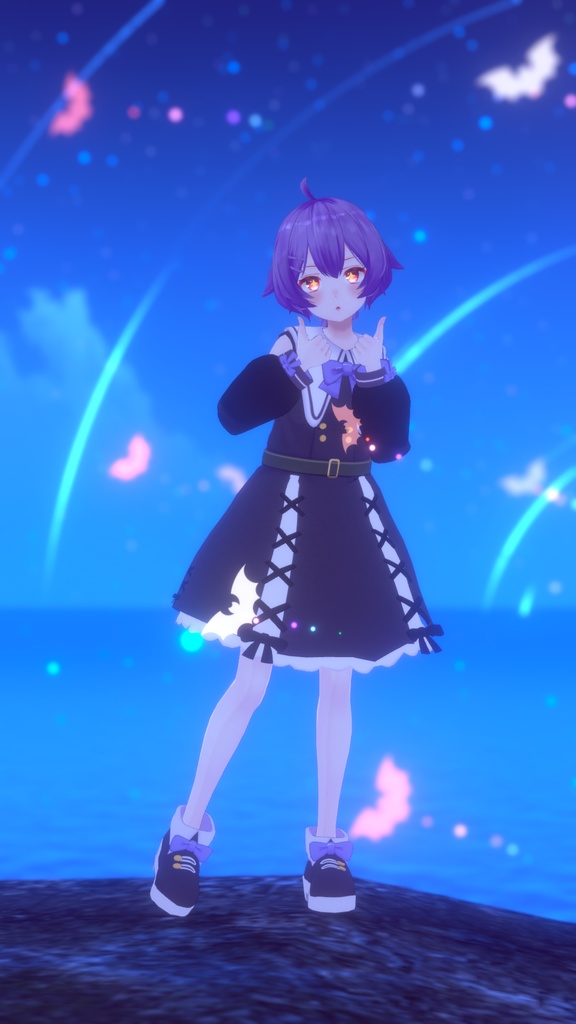 お忍びヴァンパイアドレス【20アバター対応】【パーティクル付き】