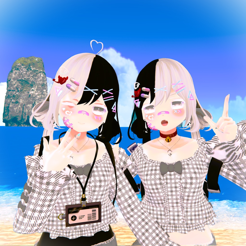 おでかけサマーコーデ【15アバター対応】【パーティクル付き】