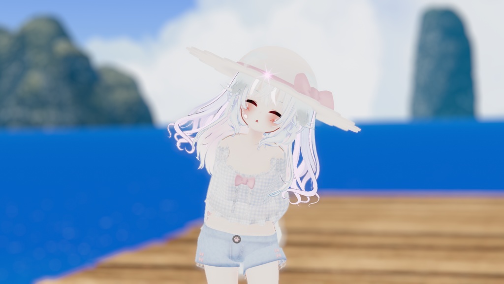 おでかけサマーコーデ【15アバター対応】【パーティクル付き】