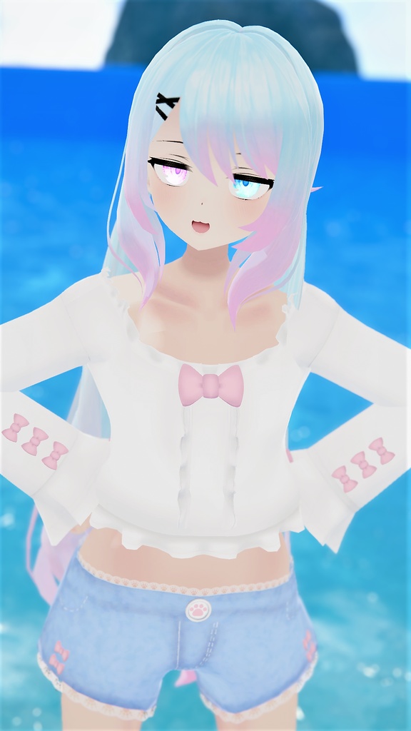 おでかけサマーコーデ【15アバター対応】【パーティクル付き】