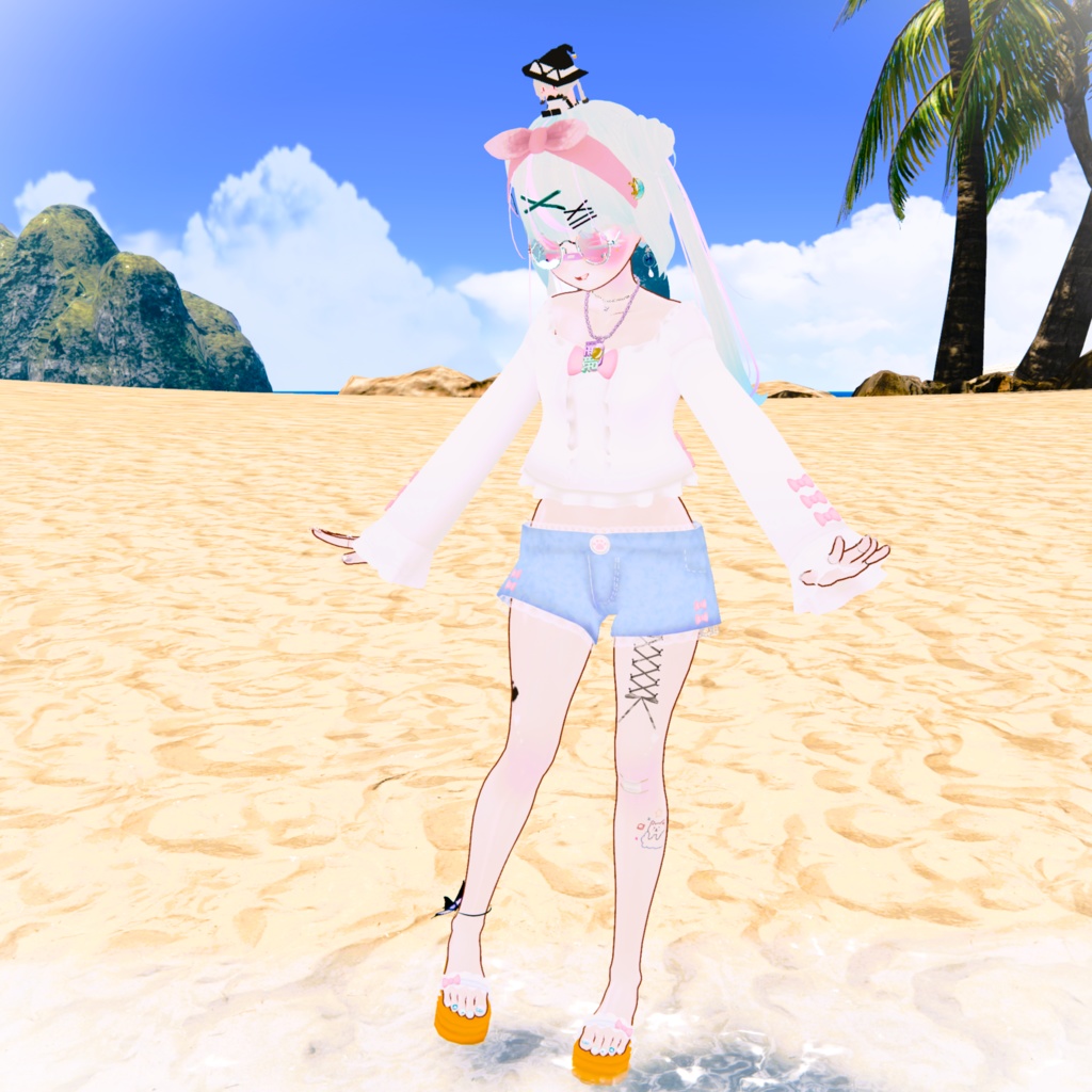 おでかけサマーコーデ【15アバター対応】【パーティクル付き】