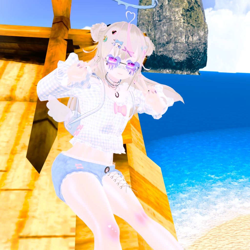 おでかけサマーコーデ【15アバター対応】【パーティクル付き】