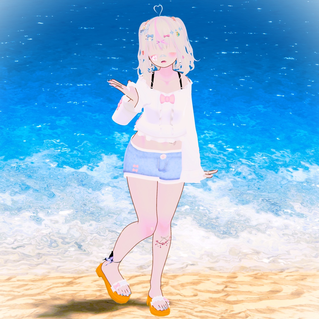 おでかけサマーコーデ【15アバター対応】【パーティクル付き】