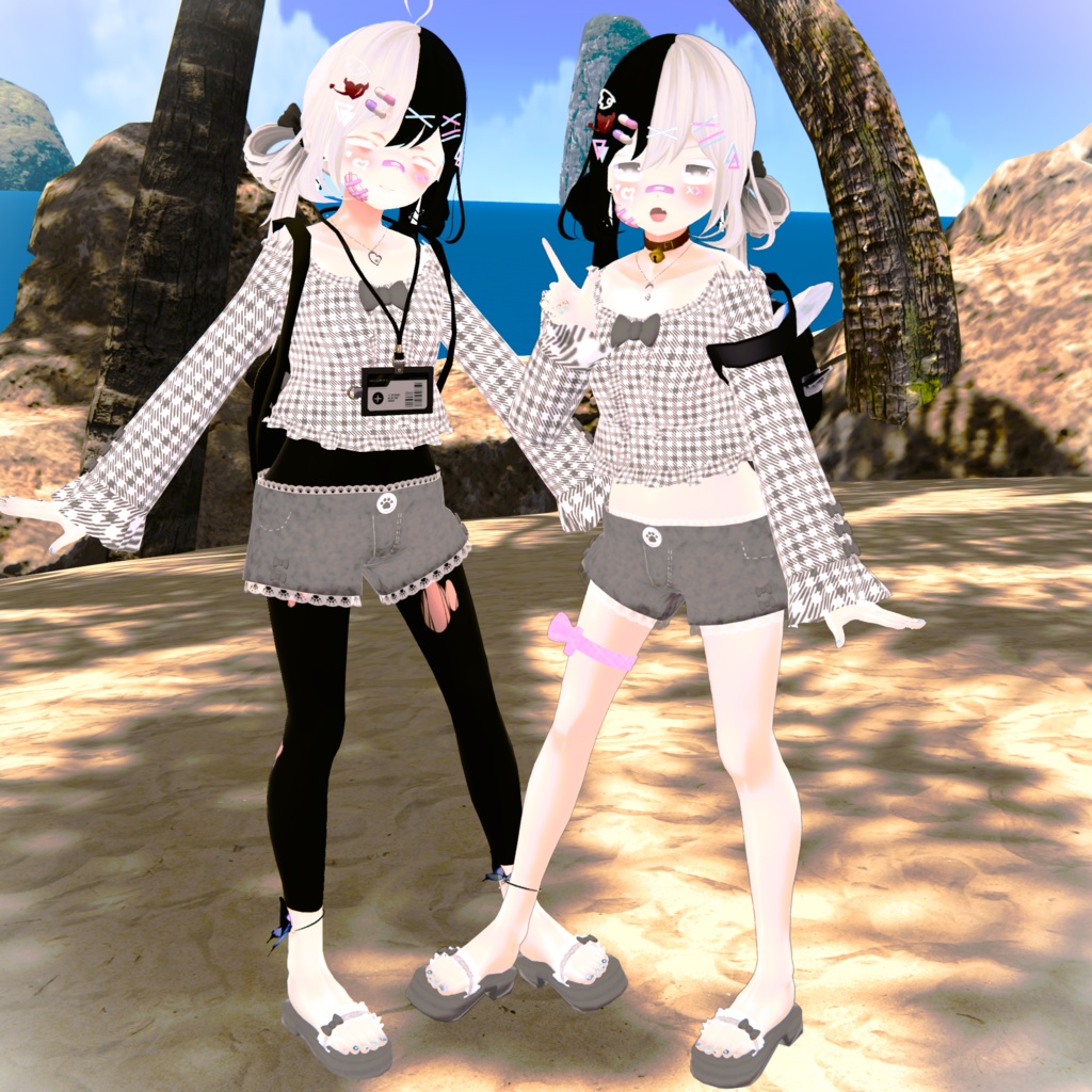 おでかけサマーコーデ【15アバター対応】【パーティクル付き】