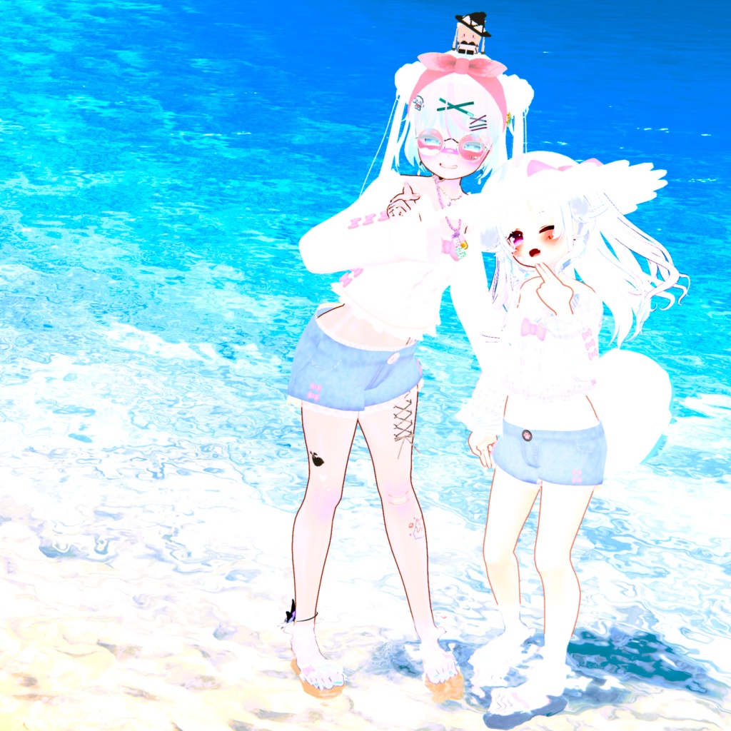 おでかけサマーコーデ【15アバター対応】【パーティクル付き】