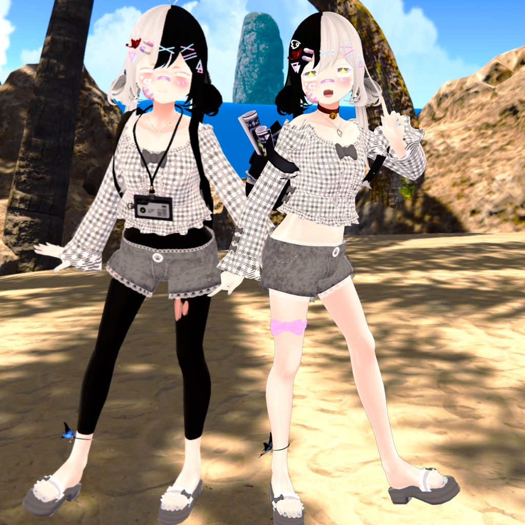 おでかけサマーコーデ【15アバター対応】【パーティクル付き】