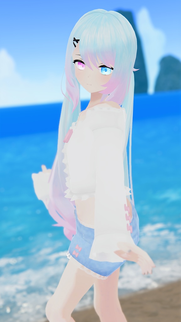 おでかけサマーコーデ【15アバター対応】【パーティクル付き】