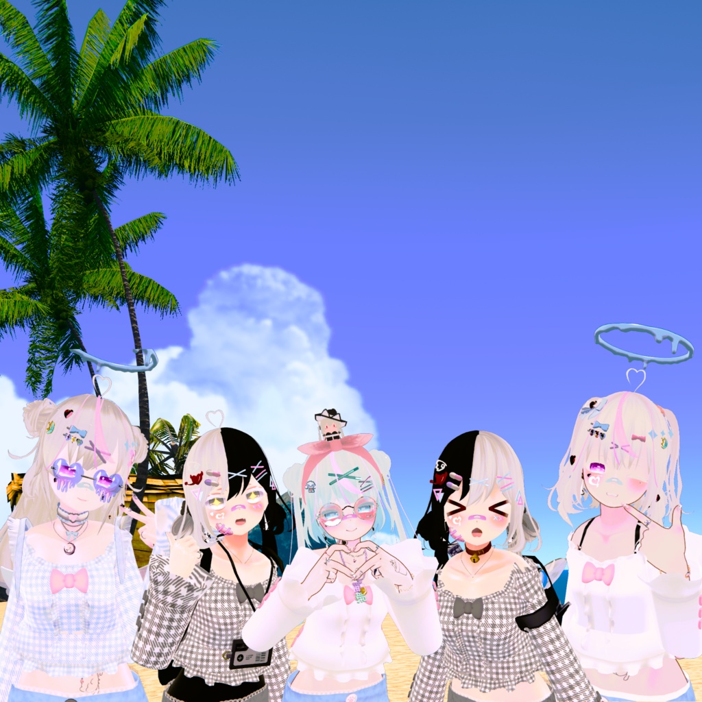 おでかけサマーコーデ【15アバター対応】【パーティクル付き】