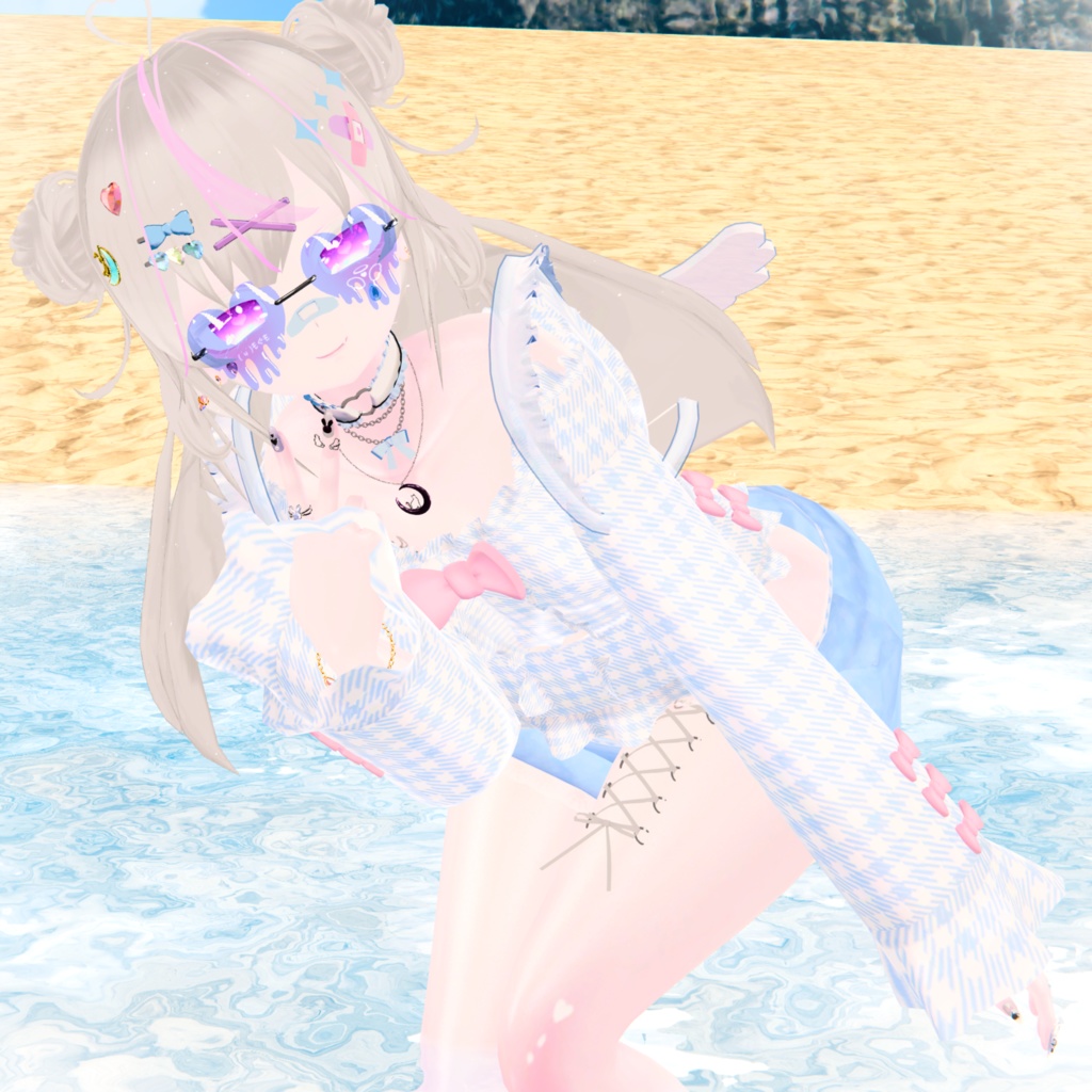 おでかけサマーコーデ【15アバター対応】【パーティクル付き】