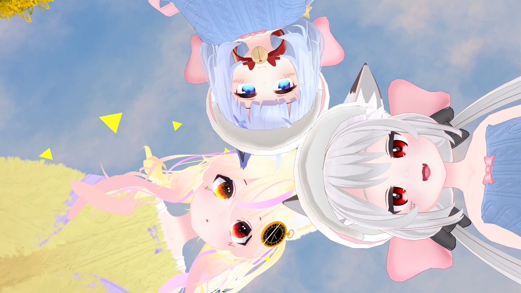 ふわふわりぼんのオフショルダーニット【13アバター対応】【パーティクル付き】