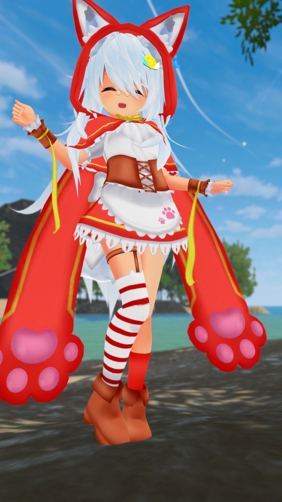 リトルレッドアニマルドレス【9アバター対応】【パーティクル付き】