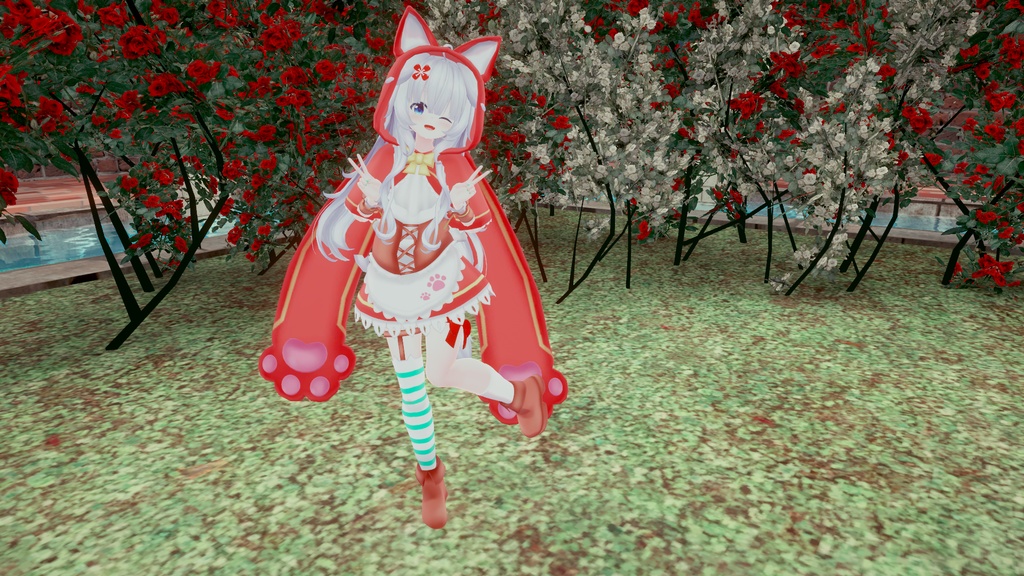 リトルレッドアニマルドレス【9アバター対応】【パーティクル付き】