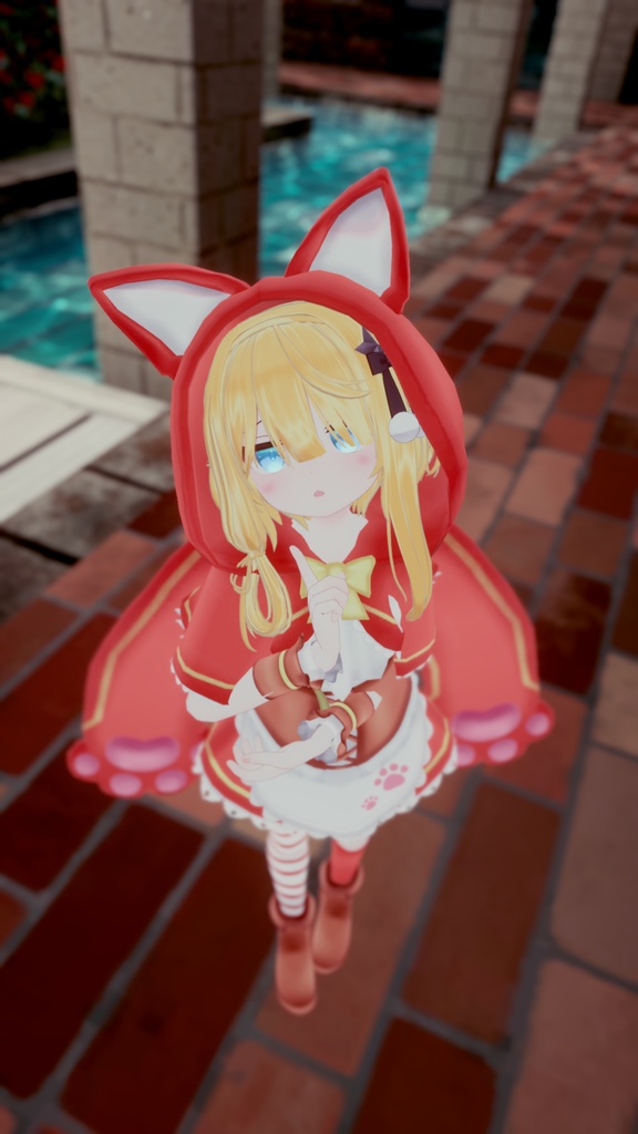 リトルレッドアニマルドレス【9アバター対応】【パーティクル付き】