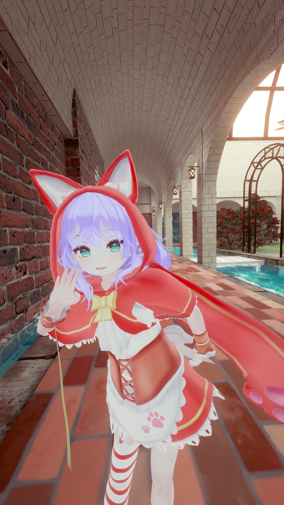 リトルレッドアニマルドレス【9アバター対応】【パーティクル付き】