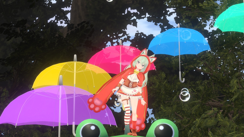 リトルレッドアニマルドレス【9アバター対応】【パーティクル付き】