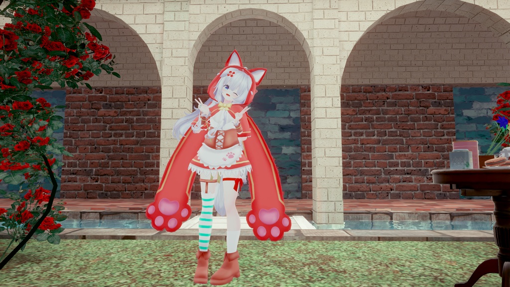 リトルレッドアニマルドレス【9アバター対応】【パーティクル付き】