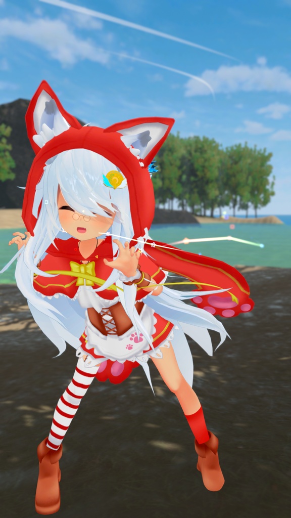 リトルレッドアニマルドレス【9アバター対応】【パーティクル付き】