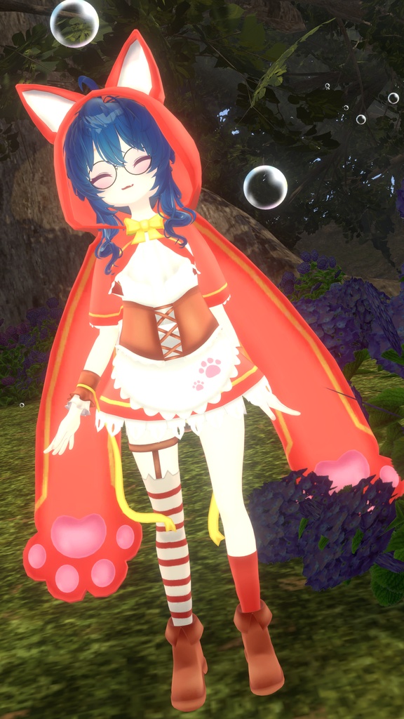 リトルレッドアニマルドレス【9アバター対応】【パーティクル付き】