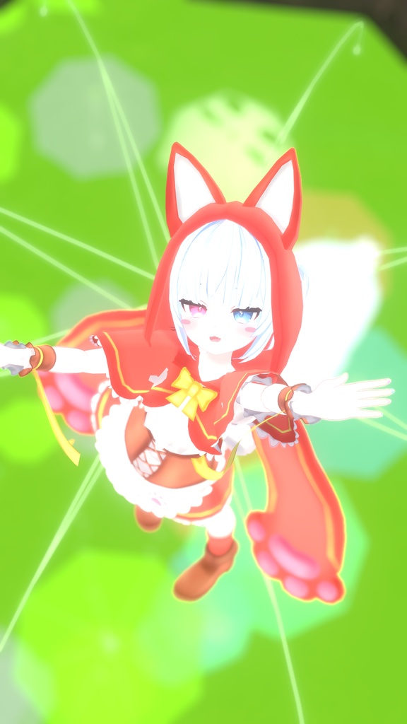 リトルレッドアニマルドレス【9アバター対応】【パーティクル付き】