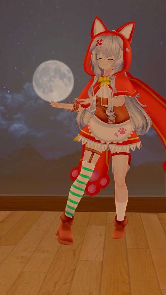 リトルレッドアニマルドレス【9アバター対応】【パーティクル付き】