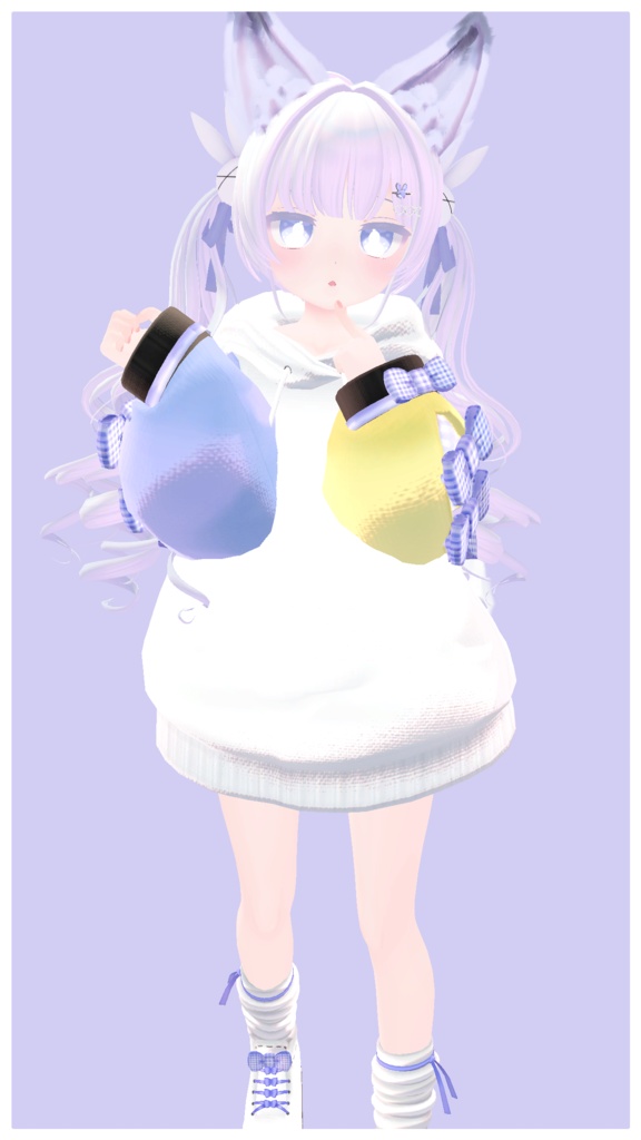 だぼもふオーバーパーカー&けもみみとしっぽ【12アバター対応】