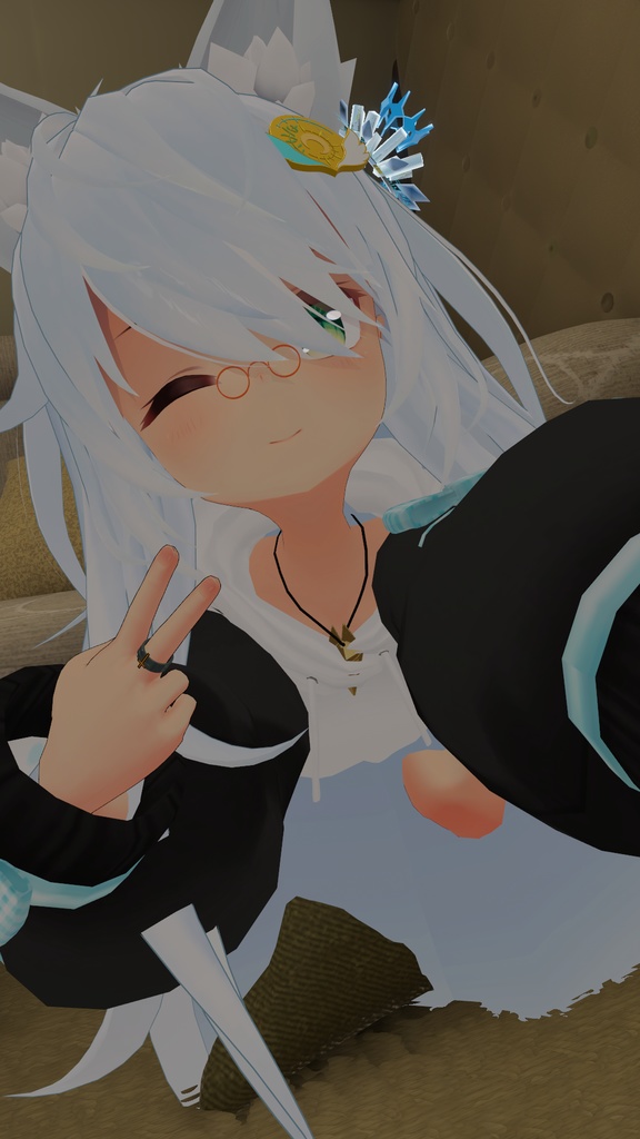 だぼもふオーバーパーカー&けもみみとしっぽ【12アバター対応】