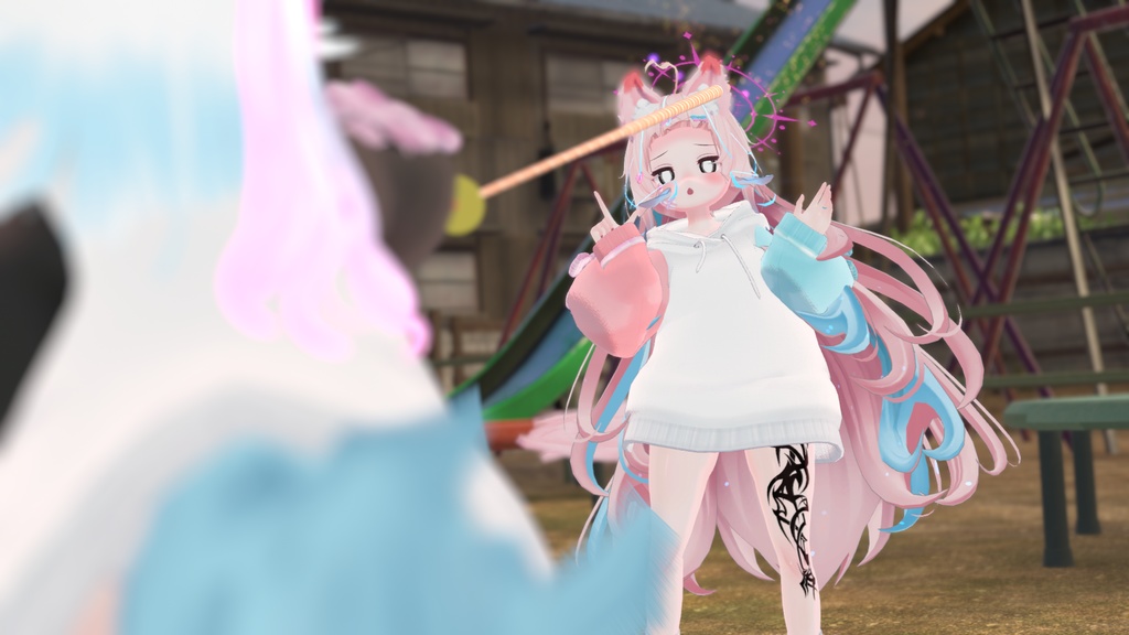 だぼもふオーバーパーカー&けもみみとしっぽ【12アバター対応】