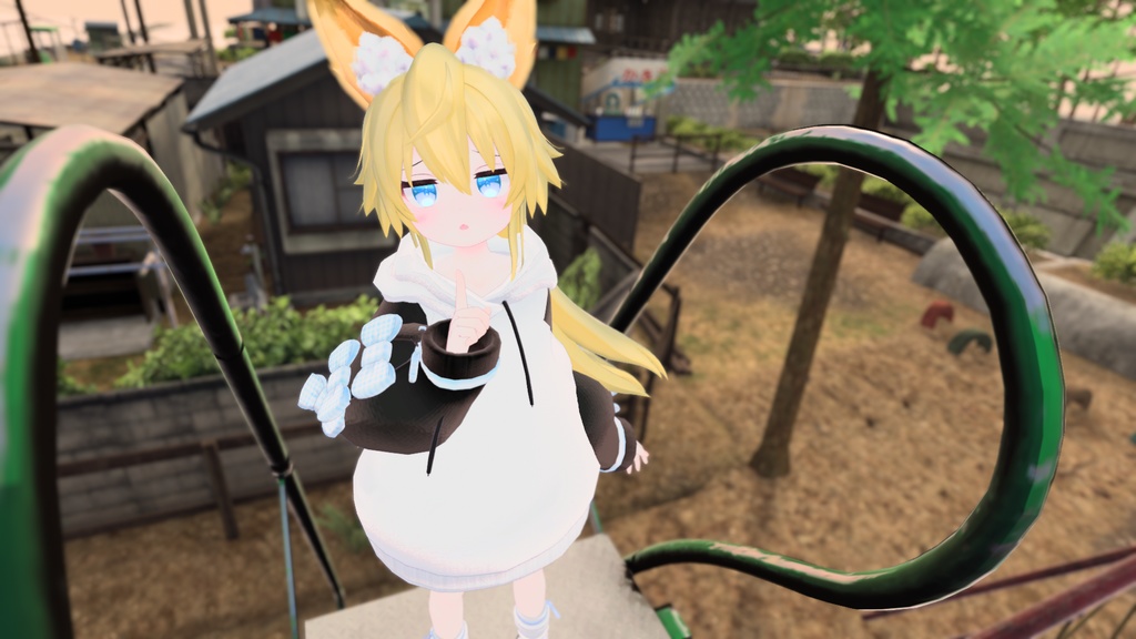 だぼもふオーバーパーカー&けもみみとしっぽ【12アバター対応】