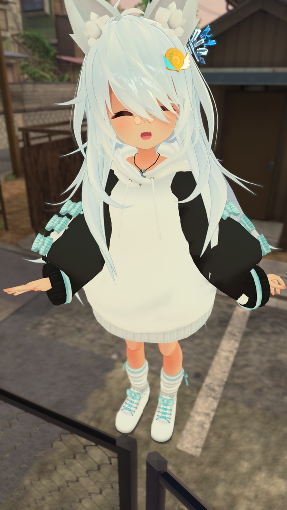 だぼもふオーバーパーカー&けもみみとしっぽ【12アバター対応】