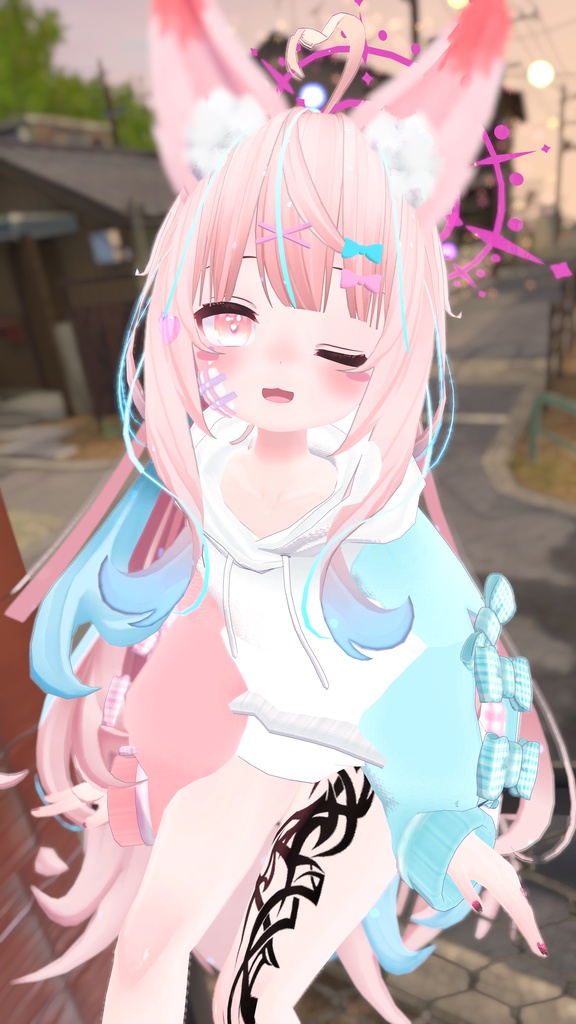 だぼもふオーバーパーカー&けもみみとしっぽ【12アバター対応】