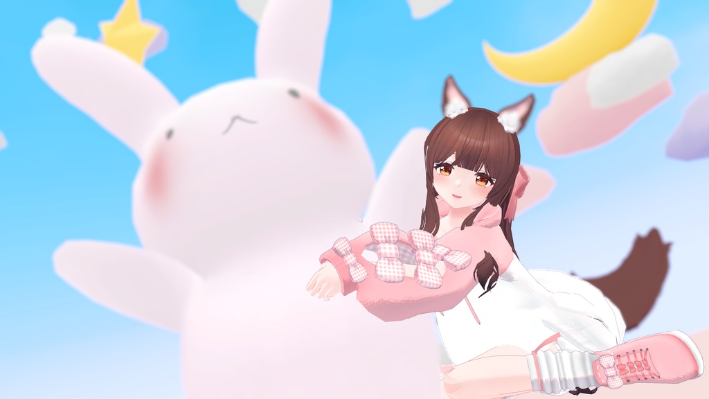 だぼもふオーバーパーカー&けもみみとしっぽ【12アバター対応】