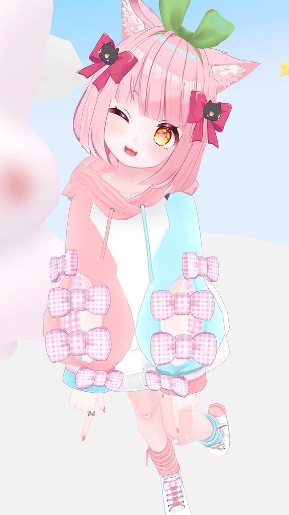 だぼもふオーバーパーカー&けもみみとしっぽ【12アバター対応】