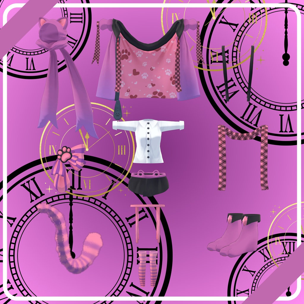 【13アバター対応】Chimerical Cheshire Cat Clothes【MA対応】