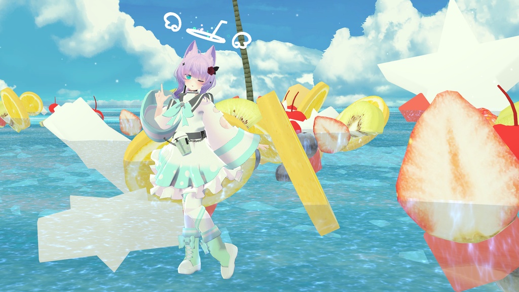 《複数アバター対応衣装》えんじぇる☆どりんく