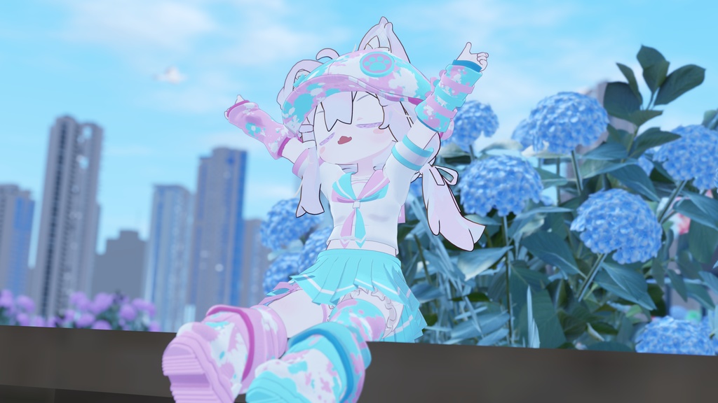 《複数アバター対応衣装》Re:セーラーアシンメトリー