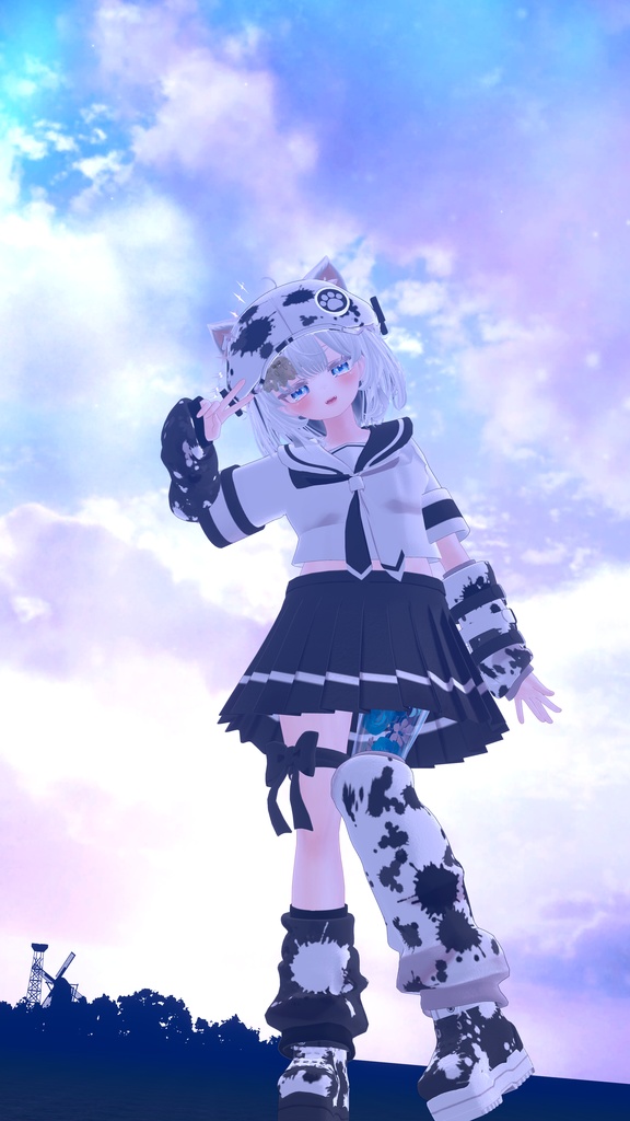 《複数アバター対応衣装》Re:セーラーアシンメトリー