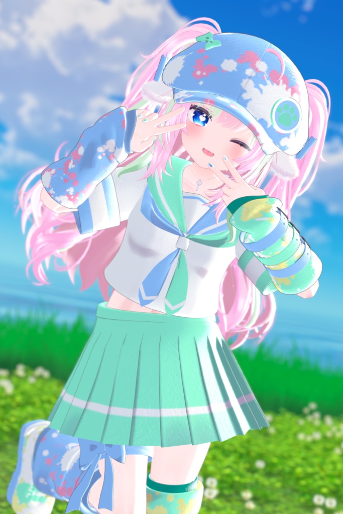 《複数アバター対応衣装》Re:セーラーアシンメトリー