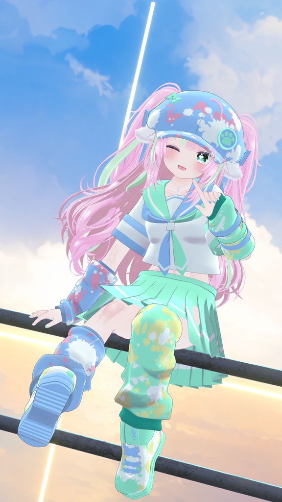 《複数アバター対応衣装》Re:セーラーアシンメトリー