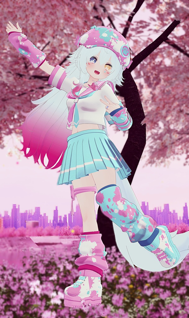 《複数アバター対応衣装》Re:セーラーアシンメトリー