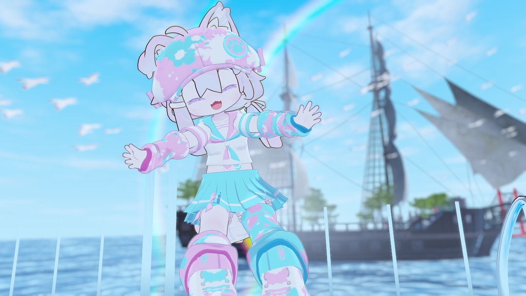 《複数アバター対応衣装》Re:セーラーアシンメトリー