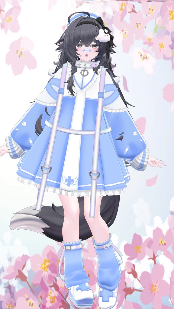 【セール中】《複数アバター対応衣装》ホーリーバンソーコうさぎ