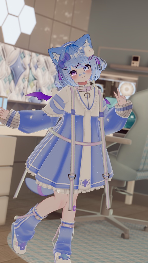 【セール中】《複数アバター対応衣装》ホーリーバンソーコうさぎ