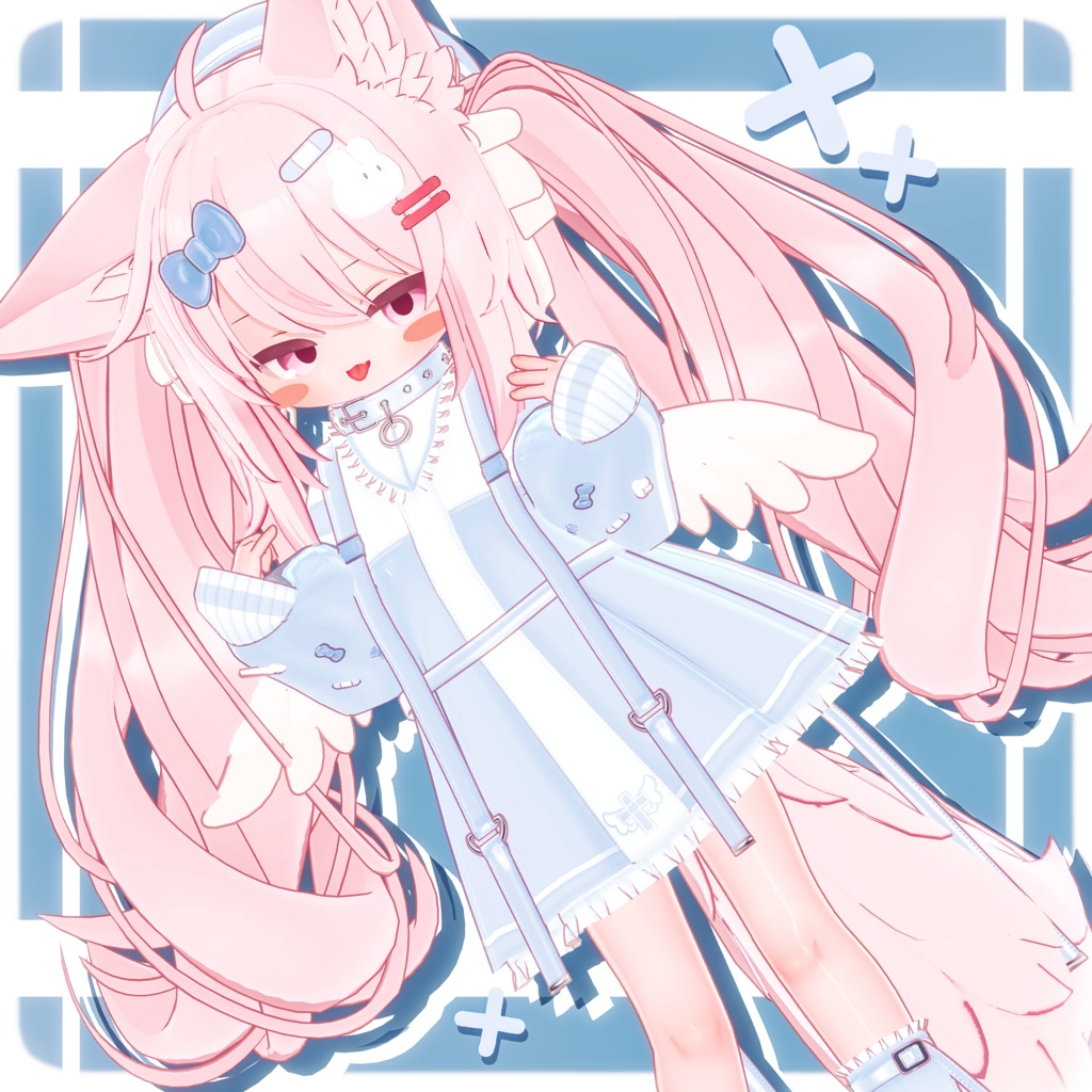 【セール中】《複数アバター対応衣装》ホーリーバンソーコうさぎ