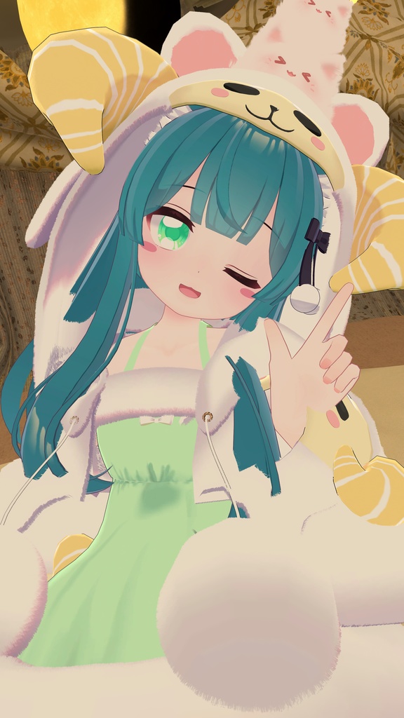 《複数アバター対応衣装》ひつじさんパジャマ