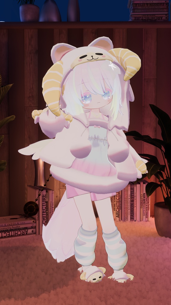 《複数アバター対応衣装》ひつじさんパジャマ