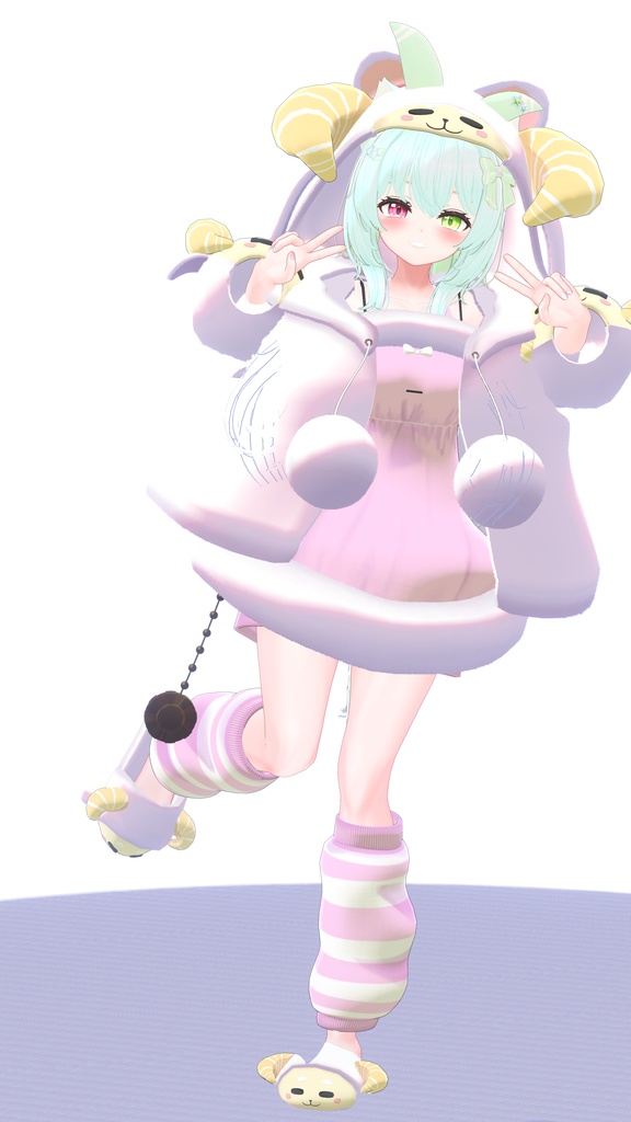 《複数アバター対応衣装》ひつじさんパジャマ