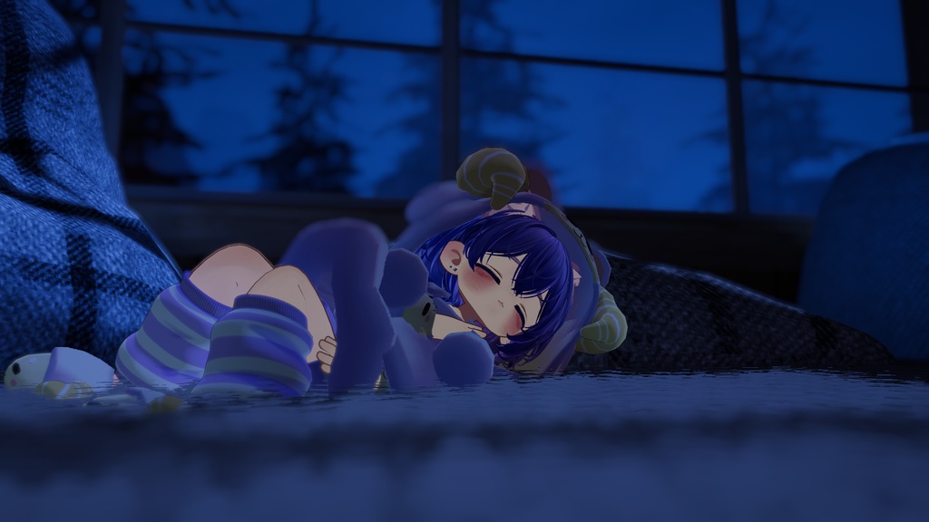 《複数アバター対応衣装》ひつじさんパジャマ