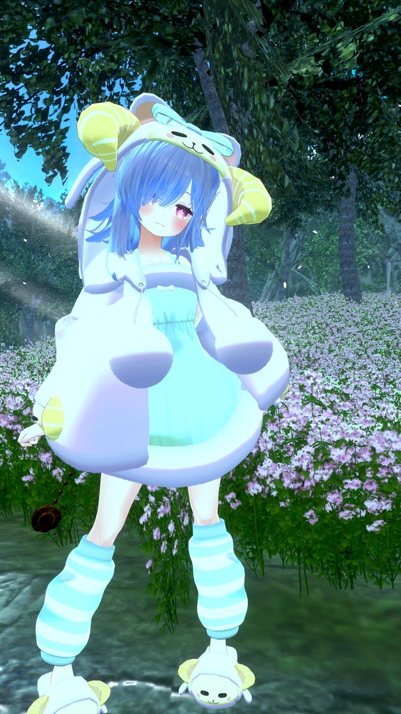 《複数アバター対応衣装》ひつじさんパジャマ